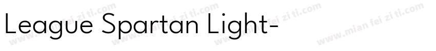 League Spartan Light字体转换